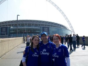 My sister, Dad & I at the FA Cup, Semi-Final - 2009. 
